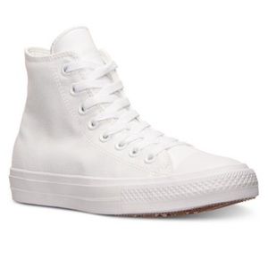 All White Converse High Tops