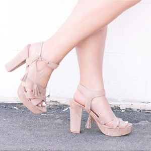 Seven Dials Shoes - Taupe Suede Chunky Heels! Seven Dials Shoes - Taupe Suede Chunky Heels!
