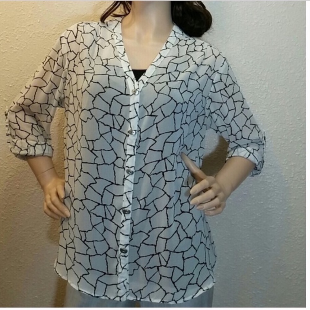 ALBERTO MAKALI Back-Tie Sheer Blouse