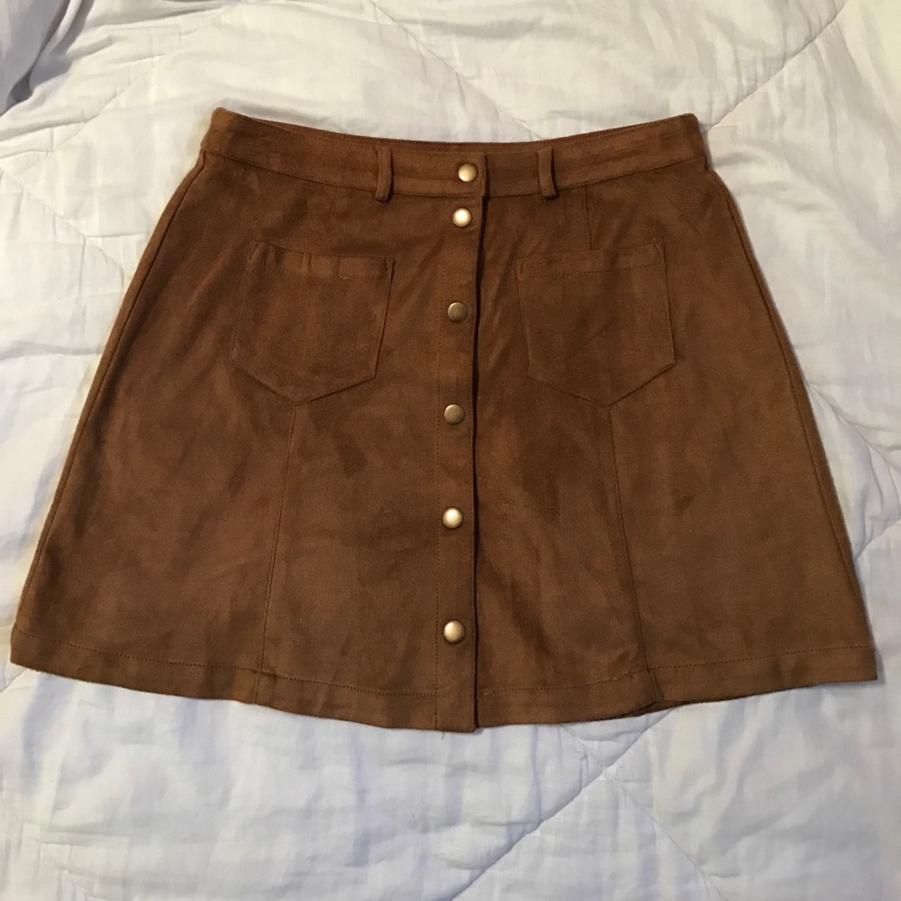 Suede Nordstrom skirt with pockets