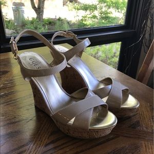 Nude Guess Wedges
