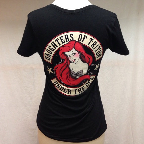 Disney Tops - Disney Ariel  "Daughter of Triton" Deep V-Neck Tee