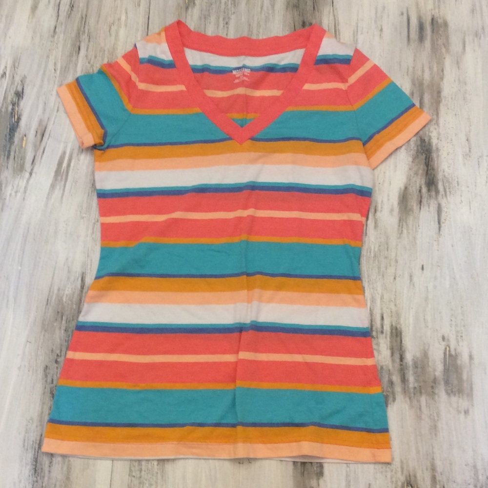 Mossimo Striped V Neck Tee