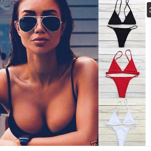 ‘Clare’ clean girl triangle bikini set - Picture 3 of 7