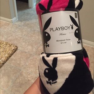Playboy microplush throw blanket