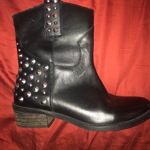 Black Studded ankle boots