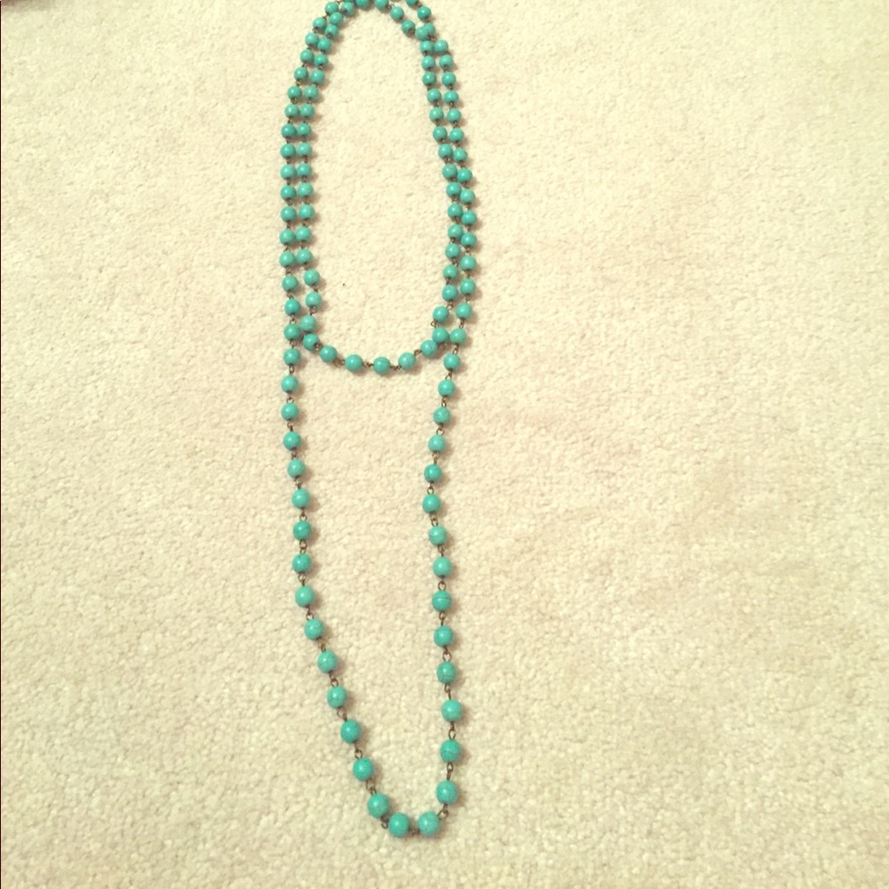 Teal Wrap necklace