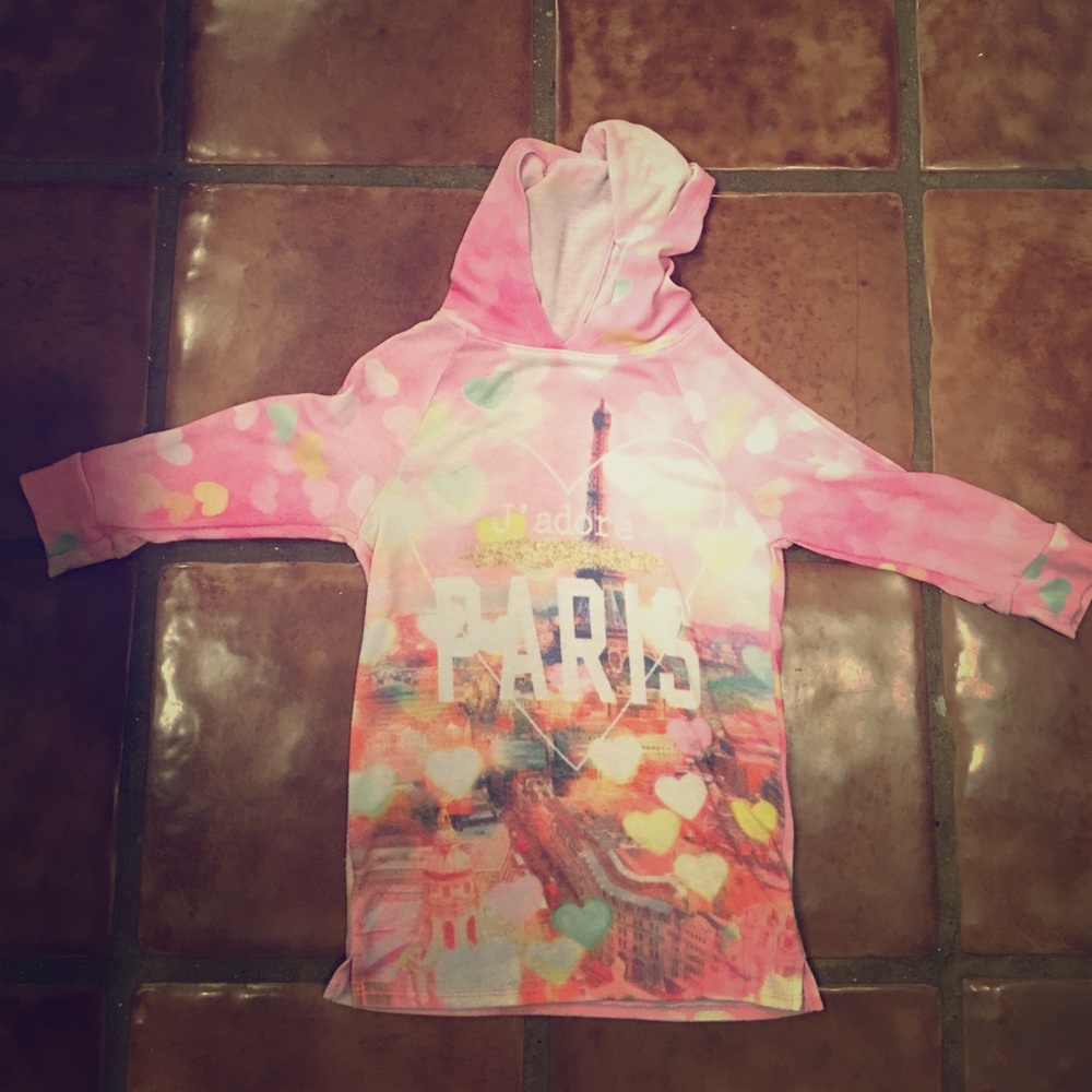 Justice for Girls pull over hoodie pink