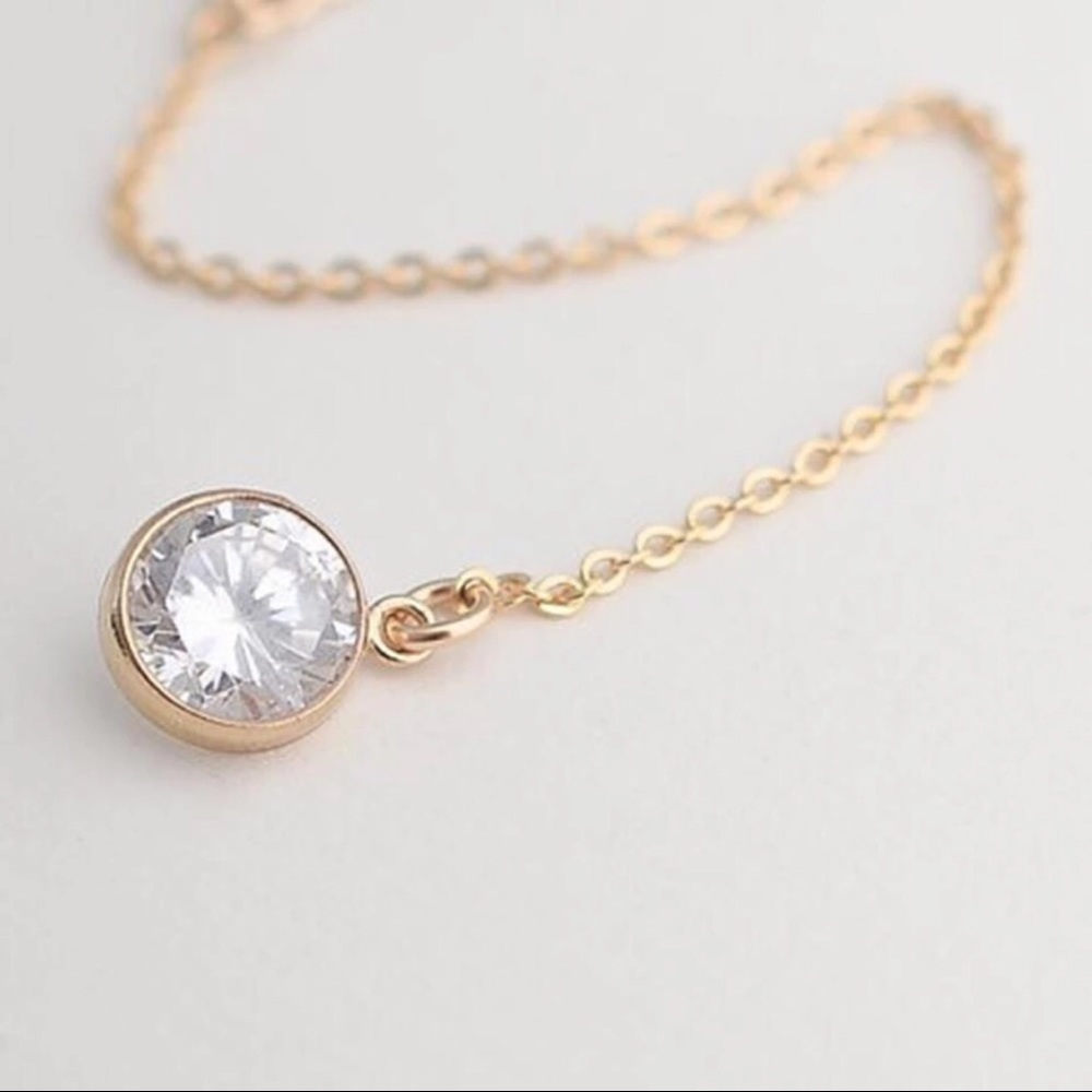 Gold Crystal Necklace - Picture 2 of 2