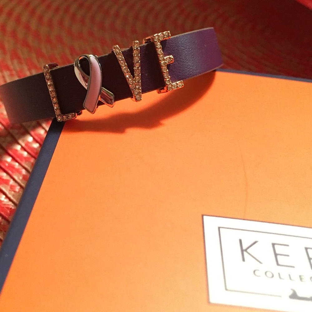 KEEP Collective LOVE cancer ribbon bracelet