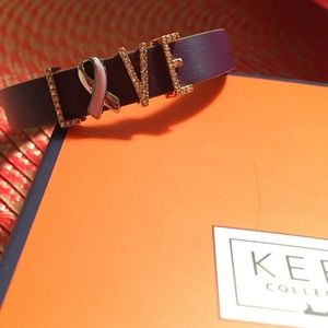 KEEP Collective LOVE cancer ribbon bracelet