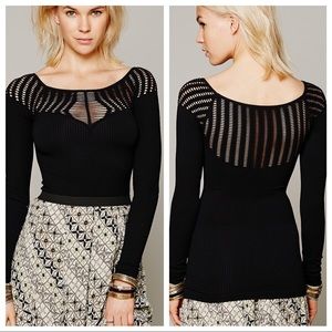 Free People Intimately Cut Out Neck Long Sleeve