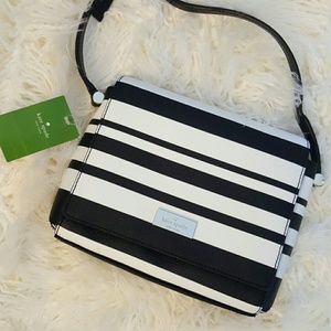 Kate Spade Black and White Striped Bag