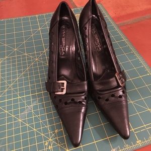 Via Spiga cut out black heels