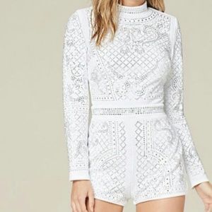 Bebe Studded Romper size L 10-12