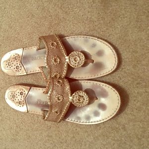 Jack Rogers Gold Glitter