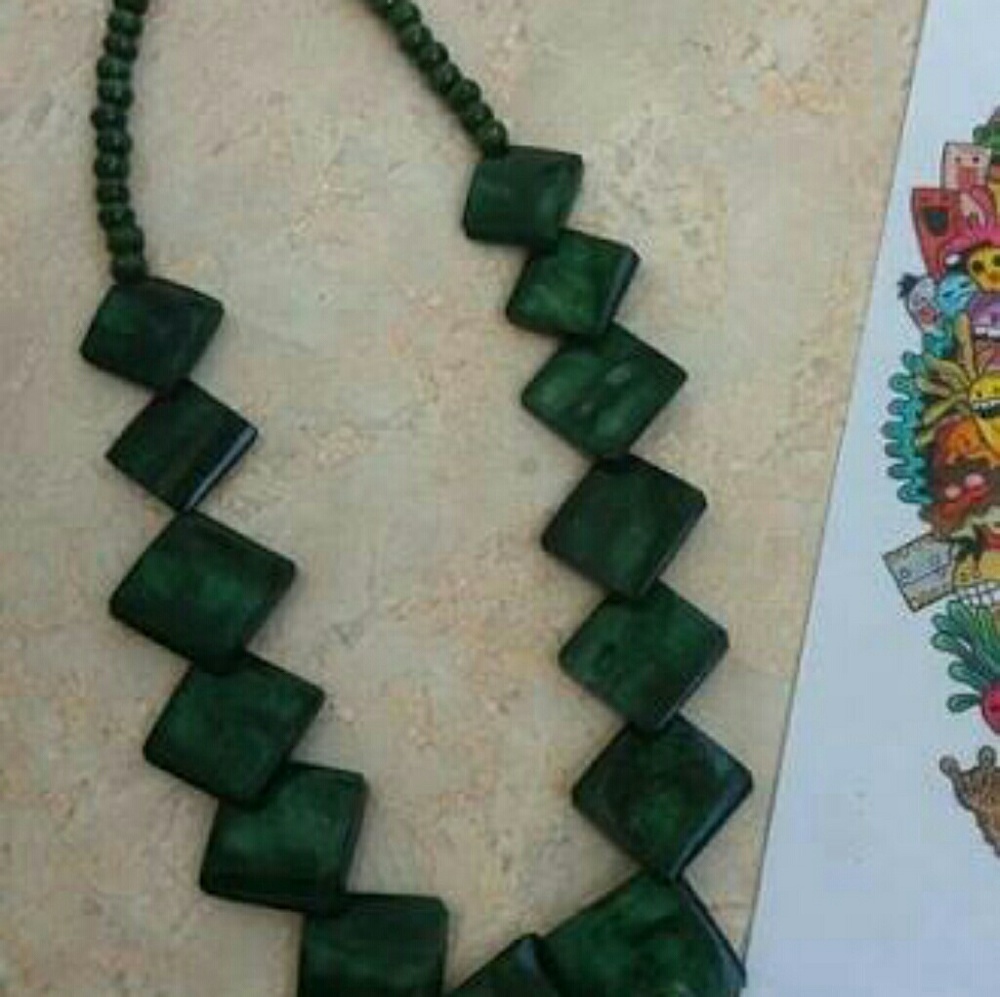 Green stone necklaces