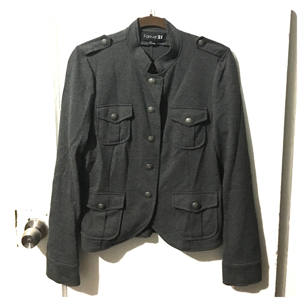 Dark Grey Military Jacket
