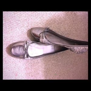 Tory Burch silver flats