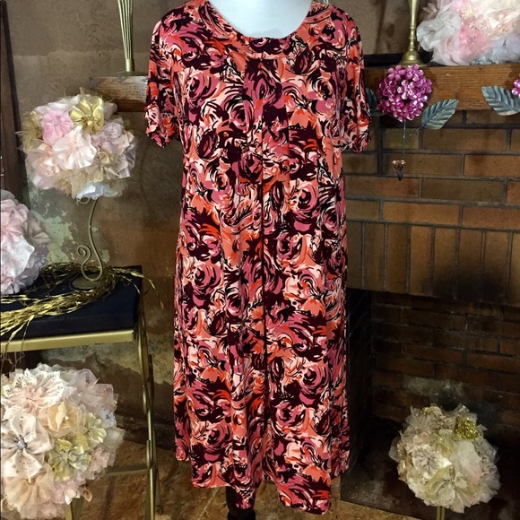 White Stag Dresses & Skirts - White Stag maroon, pink, and orange dress