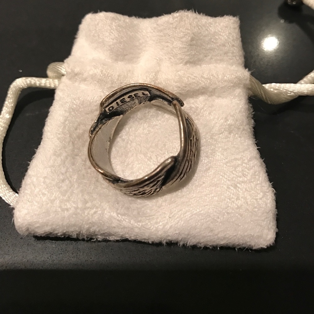 Diesel sterling silver ring.
