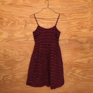 Basic cute red + black striped dress ❤️