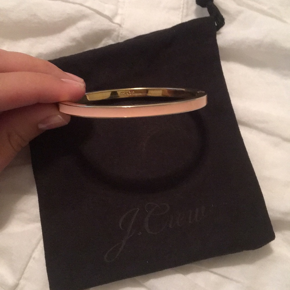 Jcrew gold enamel bracelet with dust bag