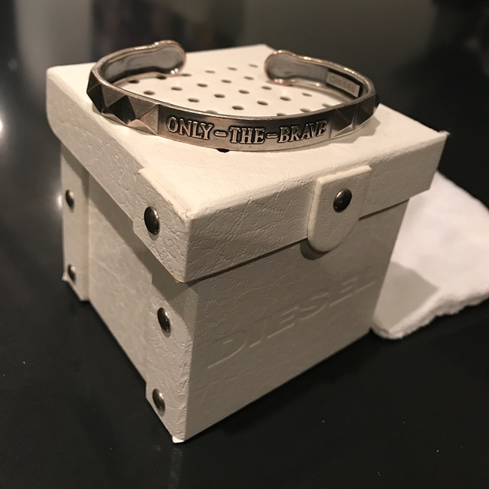 Diesel sterling silver cuff bracelet