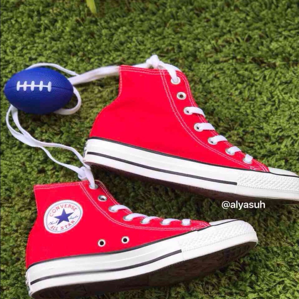 NWT Converse 🔥Adult Fabric AllStar Red HT W AUTHE - Picture 4 of 8