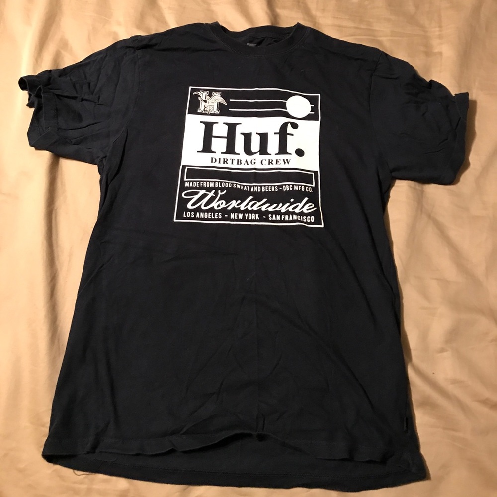 Huf Budweiser T Shirt in Navy