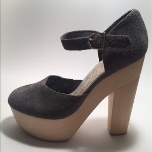 Suede Wood Platforms