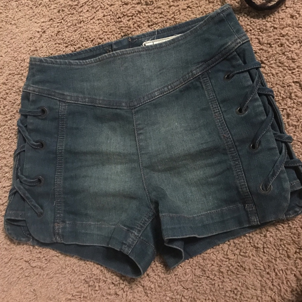 Free people size 24 high waisted jean shorts