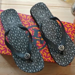Tory Burch Black Flip Flops