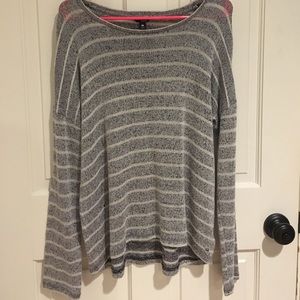 Grey and white striped long sleeve!