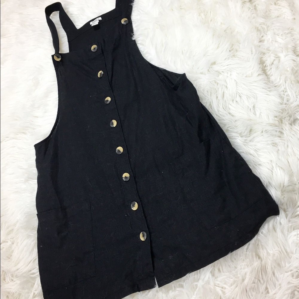 Black Overalls/Button Down Dress