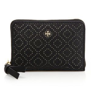 Tory Burch Robinson Leather Zip Coin Case 🖤