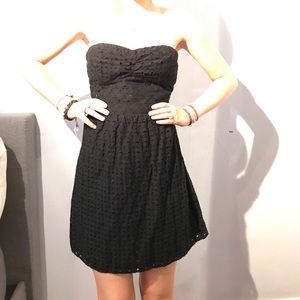 Strapless Eyelet Dress with Sweetheart Neckline