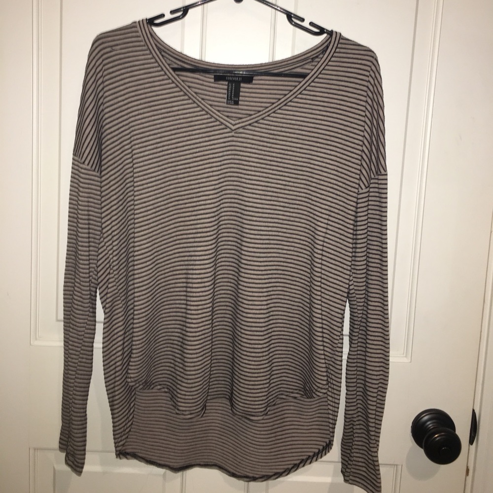 Tan and black striped long sleeve!