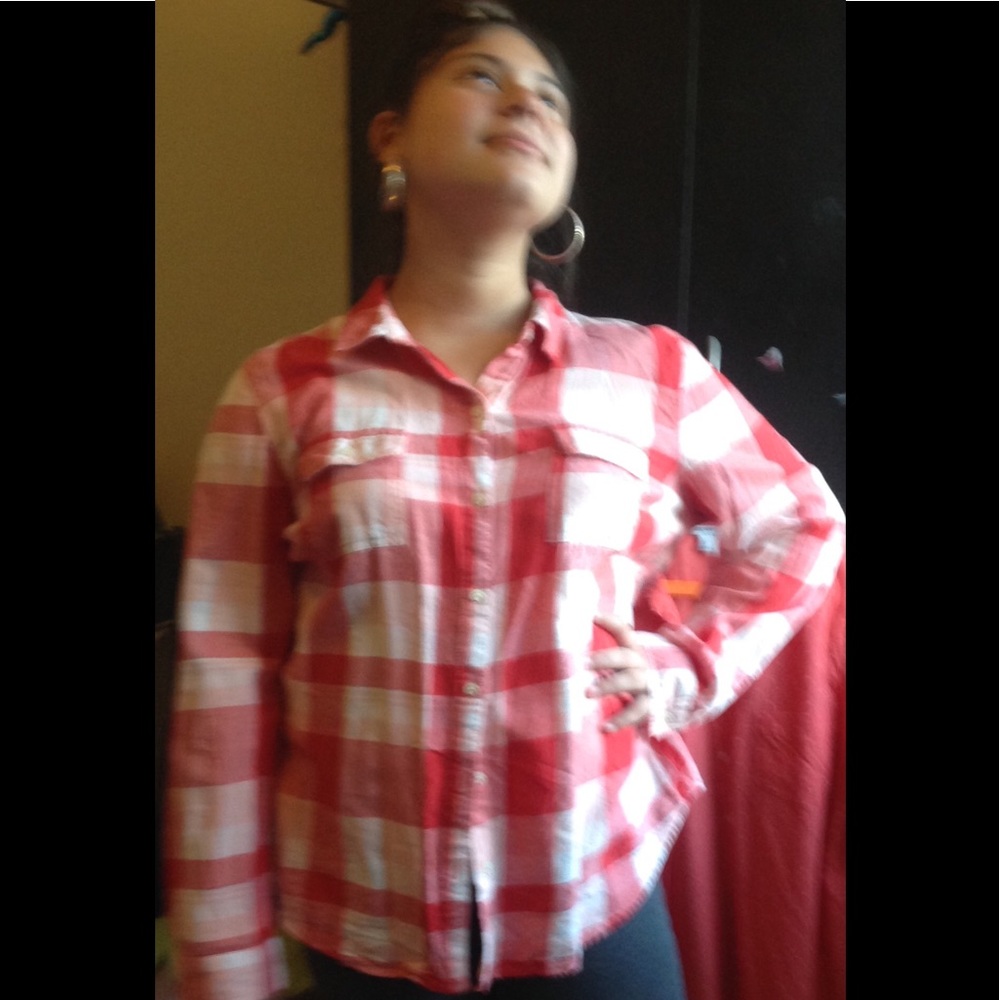 Old Navy plaid button down shirt