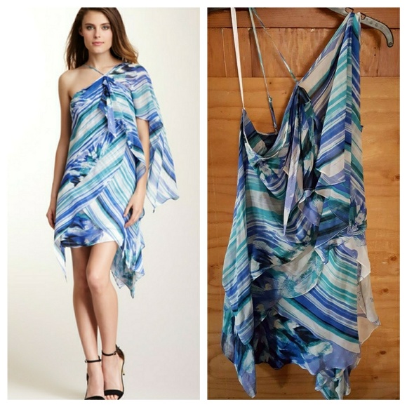 New Bcbg Maxazria GIGI Layered Halter Silk chiffon - Picture 3 of 8