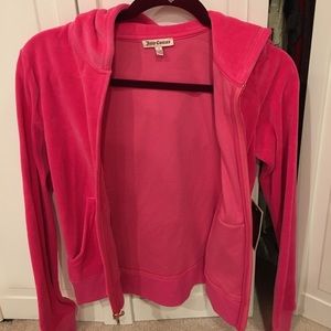 Juicy couture hot pink track suit sweatshirt!