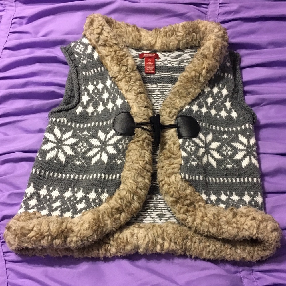 Gray girl vest