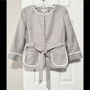 Gorgeous Tie Waist Plaid Blazer
