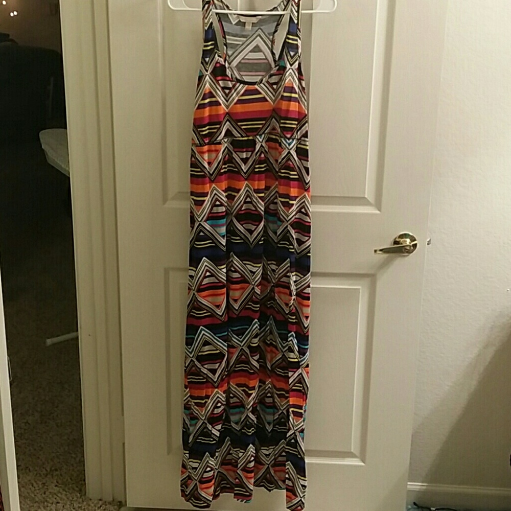 Banana Republic Multicolored Maxi Dress Sz Large