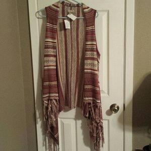Women's sleeveless, cardigan