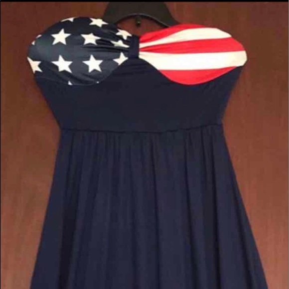 American flag maxi dress patriotic for 4th of july - Picture 3 of 4