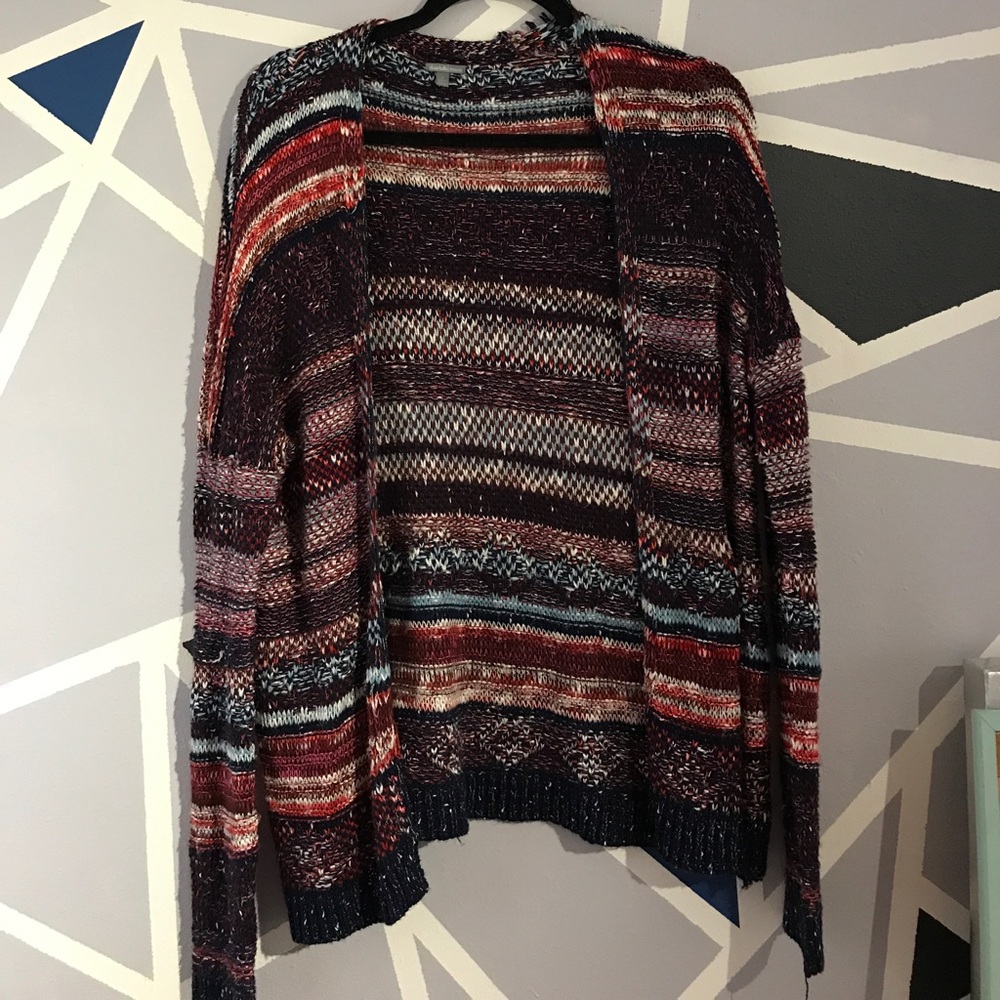 Thick Knit Multi Colored Cardigan!!