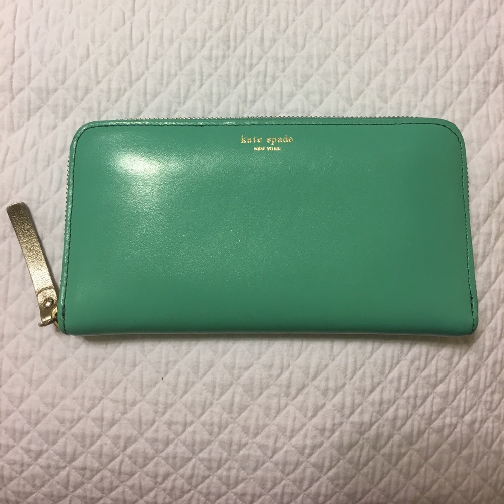 mint kate spade classic wallet