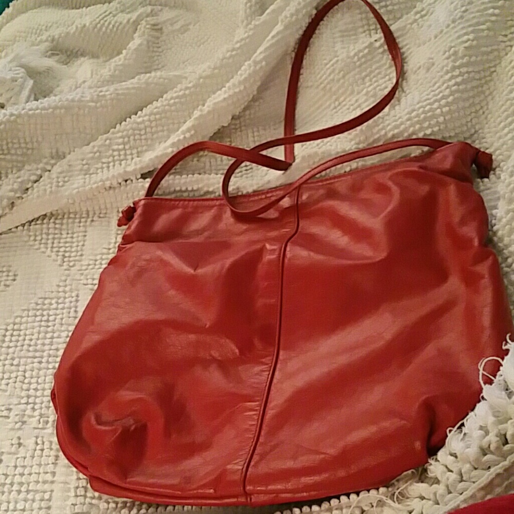 Red leather purse, Excellent Condition