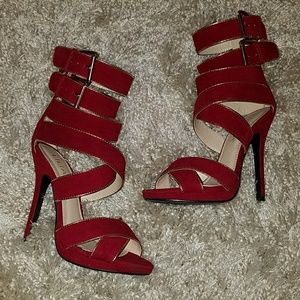 Liliana Red Wrap Heels